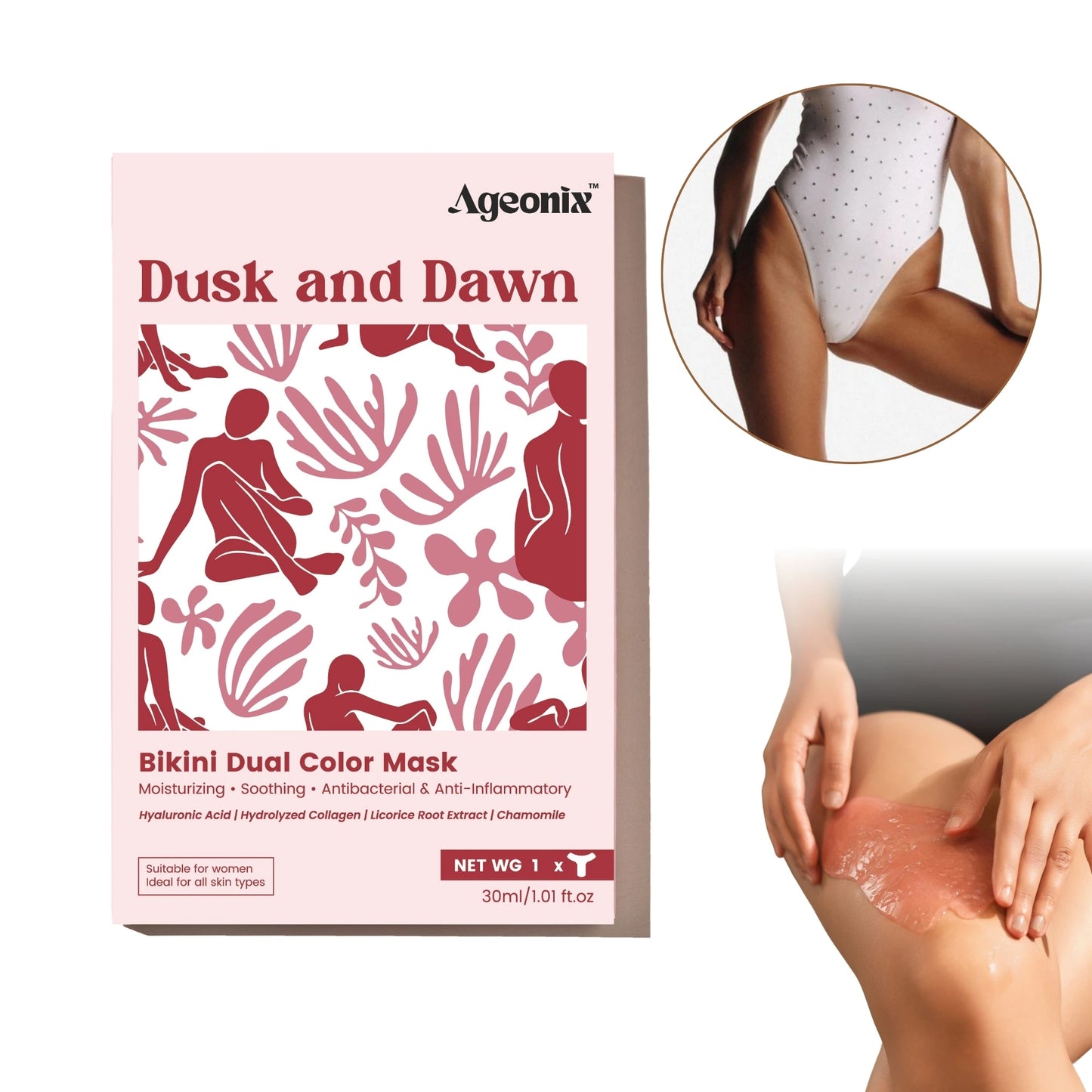Dusk and Dawn Bikini Sheet Mask – Hydration & Post-Shave Recovery for All Skin Types