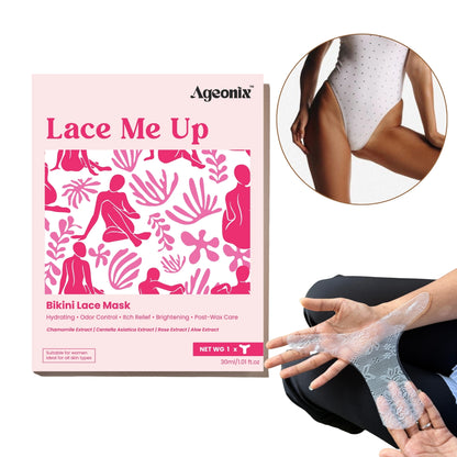 Lace Me Up Bikini Mask for Intimate Area – Soothing Post-Wax Hydration with Aloe Vera