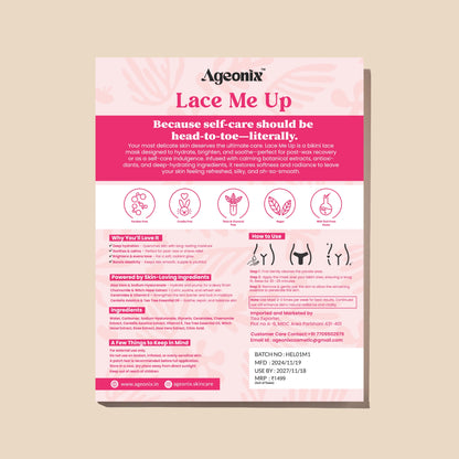 Lace Me Up Bikini Mask for Intimate Area – Soothing Post-Wax Hydration with Aloe Vera