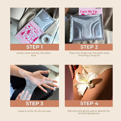 Lace Me Up Bikini Mask for Intimate Area – Soothing Post-Wax Hydration with Aloe Vera