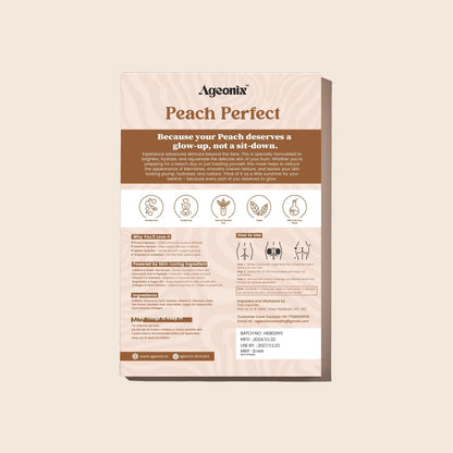 Peach Perfect Hydrating Butt Sheet Mask – Firming & Brightening Body Treatment with Collagen & Caffeine