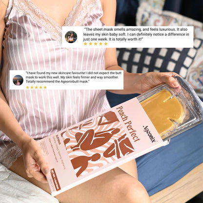 Peach Perfect Hydrating Butt Sheet Mask – Firming & Brightening Body Treatment with Collagen & Caffeine