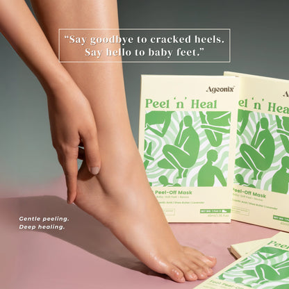 Peel and Heel Exfoliating Foot Peel Mask with AHA BHA & Shea Butter