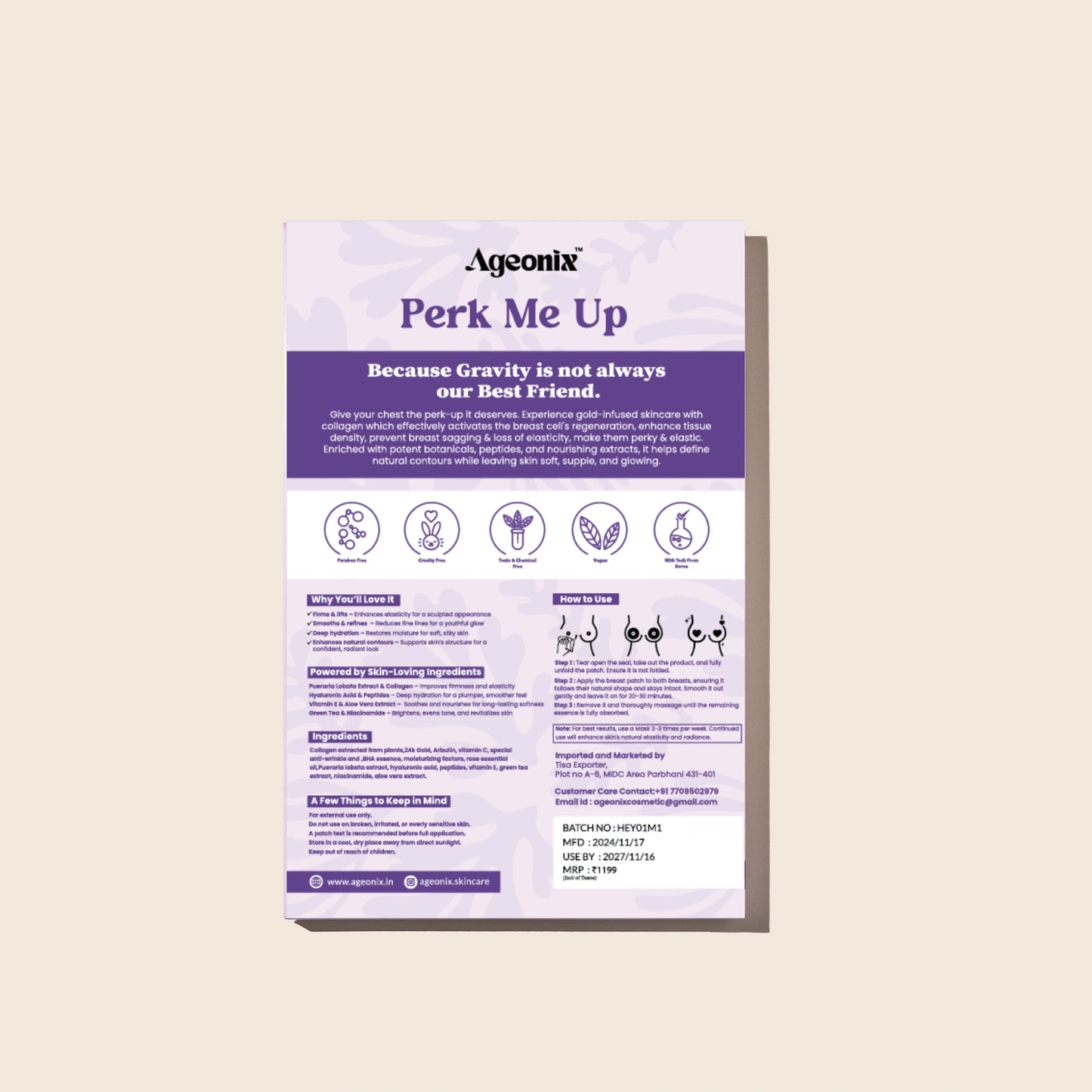 Perk Me Up Breast Mask – Firming & Moisturizing Chest Care for Women