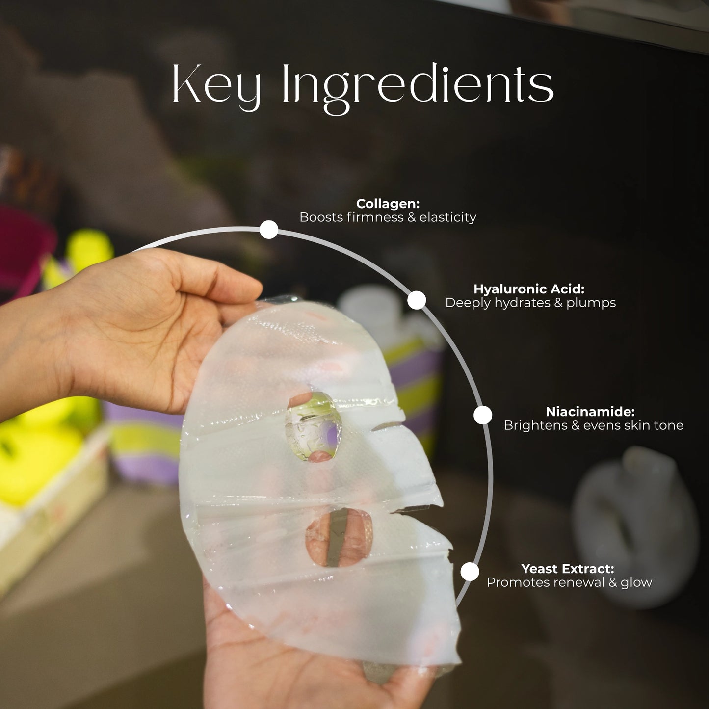 Rejuve Nuit Korean Collagen Overnight Face Mask – Glass Skin Hydration, Lifting & Wrinkle Repair with Hyaluronic Acid