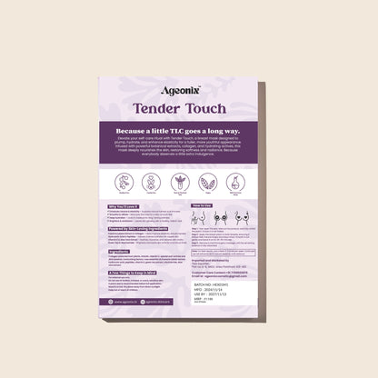 Tender Touch Breast Mask for Women – Anti-Sagging Firming & Plumping Chest Treatment with Collagen, Peptides & Hyaluronic Acid