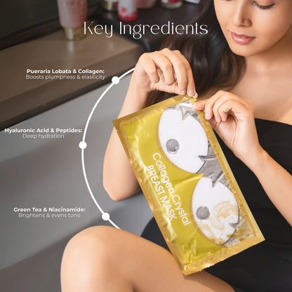Tender Touch Breast Mask for Women – Anti-Sagging Firming & Plumping Chest Treatment with Collagen, Peptides & Hyaluronic Acid