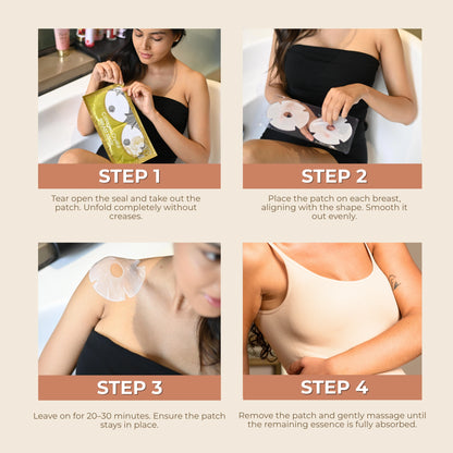 Tender Touch Breast Mask for Women – Anti-Sagging Firming & Plumping Chest Treatment with Collagen, Peptides & Hyaluronic Acid
