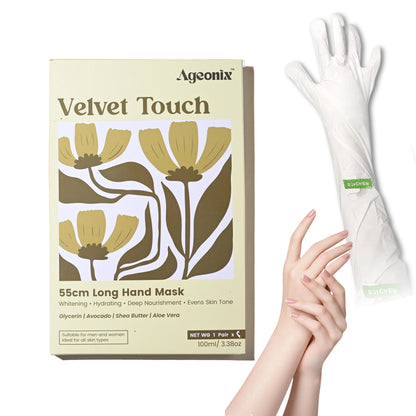 Velvet Touch 55cm Hydrating Hand & Arm Mask with Avocado & Glycerin – 1 Pair
