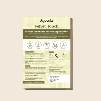 Velvet Touch 55cm Hydrating Hand & Arm Mask with Avocado & Glycerin – 1 Pair